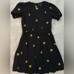 Tommy Hilfiger Black Dress with Yellow Floral Pattern